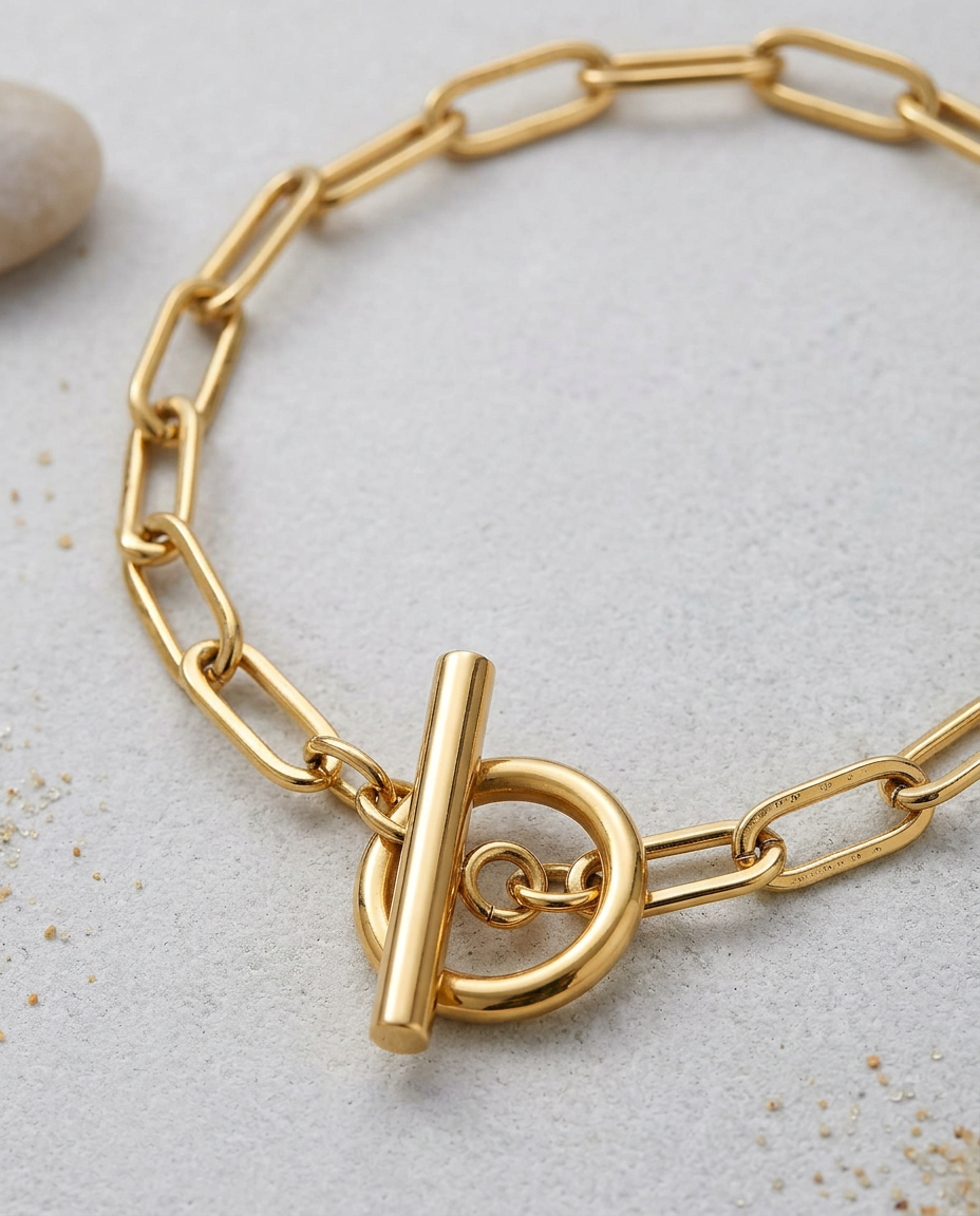 Gold Minimal Bracelet 18K Plated Stainless Steel