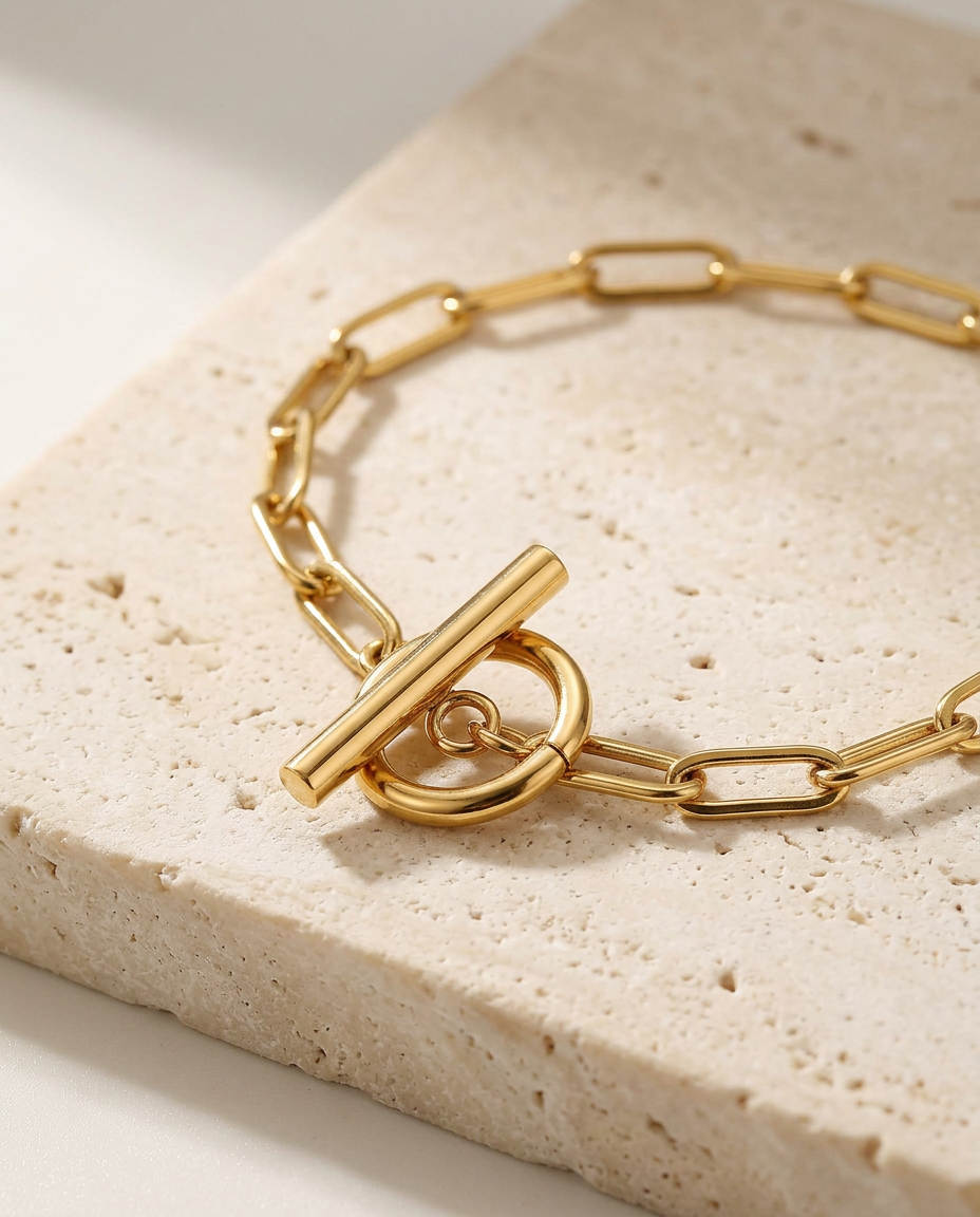 Gold Minimal Bracelet 18K Plated Stainless Steel