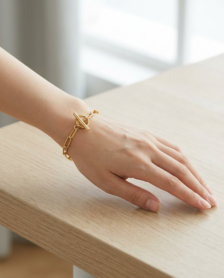 Gold Minimal Bracelet 18K Plated Stainless Steel