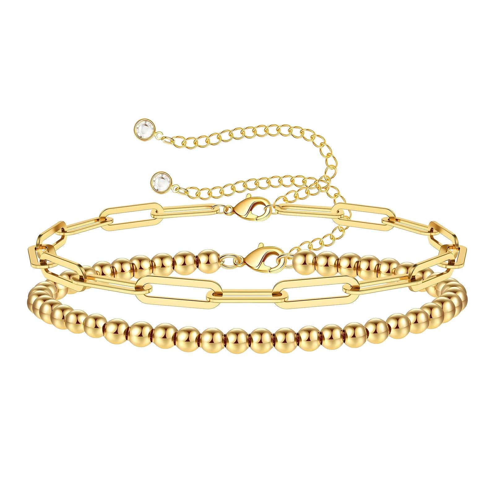 Gold Layered Bracelet 18K Plated Stainless Steel