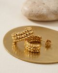 Gold Stud Earrings 18K Plated Stainless Steel Minimal