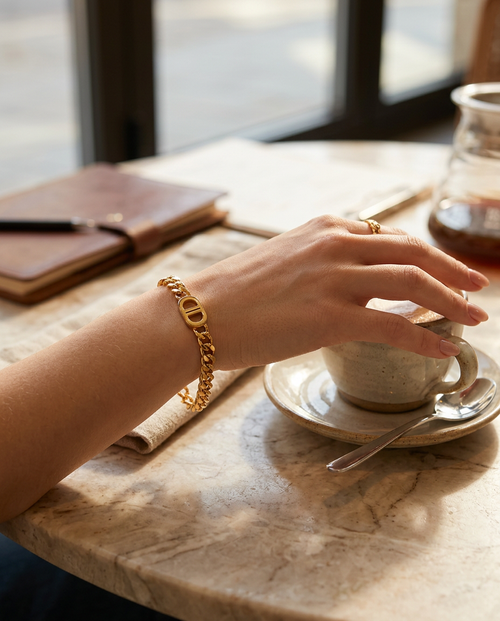 Gold Classic Bracelet 18K Plated Stainless Steel