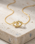 Gold Hearts Necklace Zirconia 18K Plated Stainless Steel Pendant