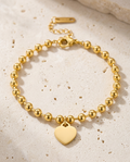 Slim Gold Hearts Bracelet 18K Plated Stainless Steel