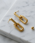 Gold Statement Earrings 18K Plated Stainless Steel