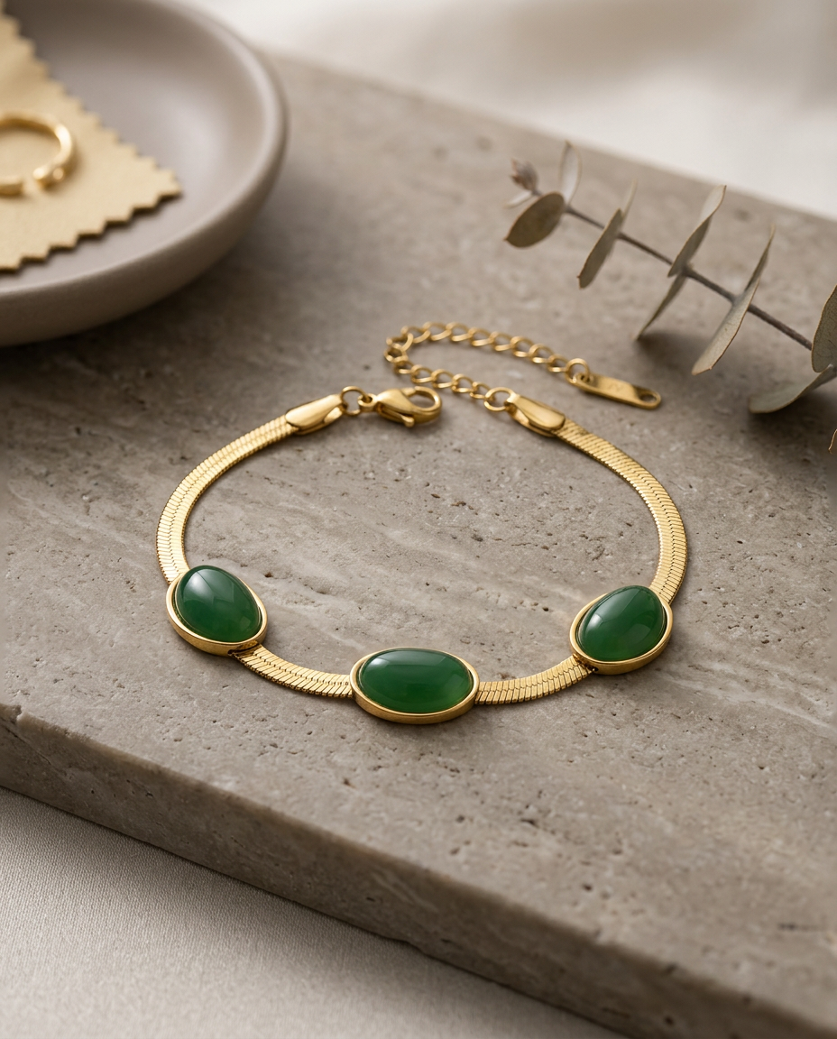 Gold Minimal Bracelet Thin 18K Plated Stainless Steel