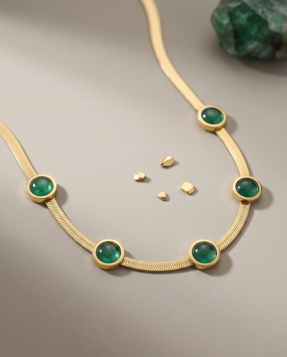 Gold Minimal Necklace 18K Plated Stainless Steel