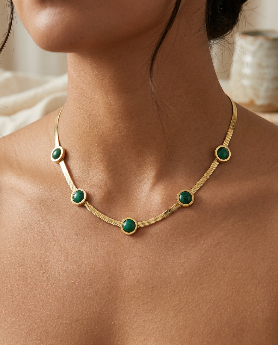 Gold Minimal Necklace 18K Plated Stainless Steel