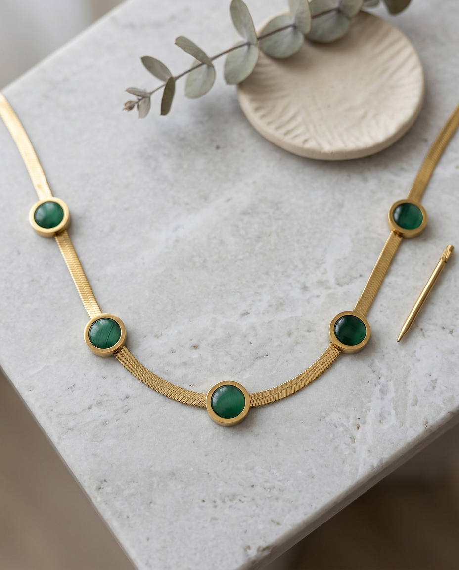 Gold Minimal Necklace 18K Plated Stainless Steel