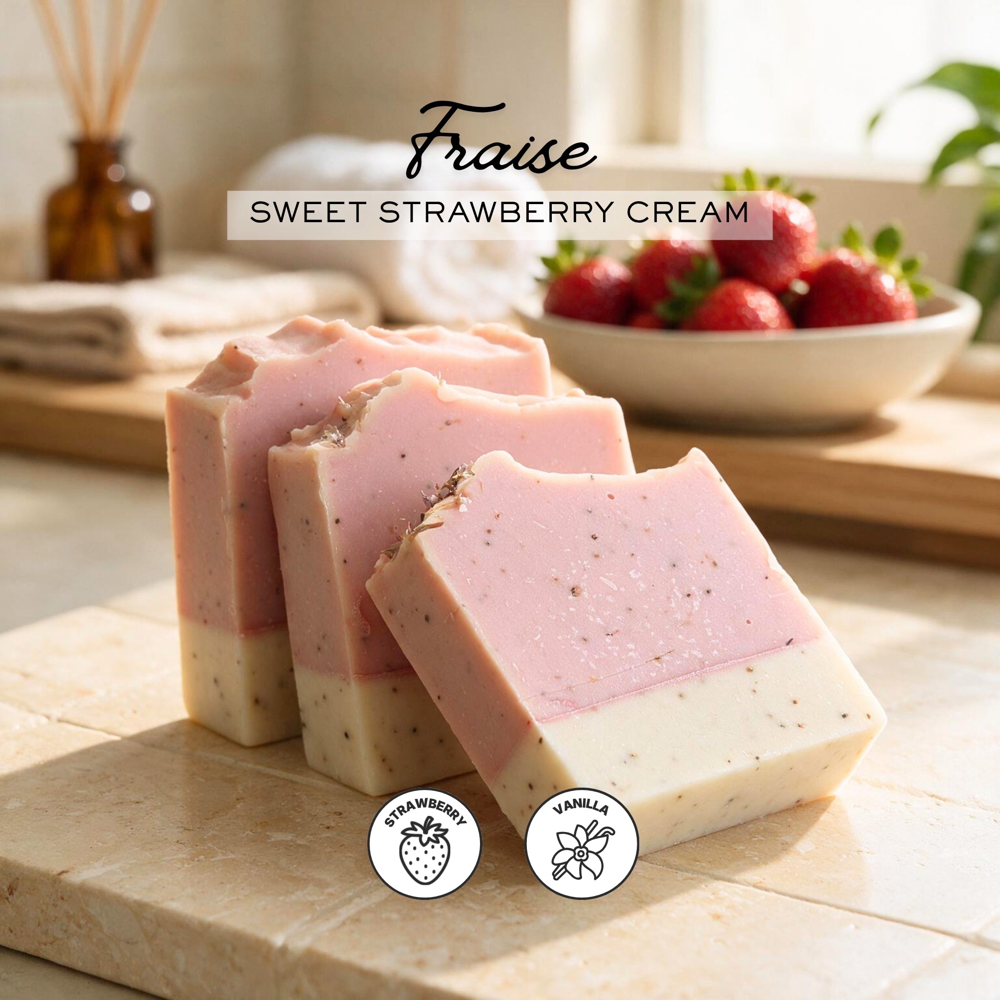 Fraise | Triple Infused Tallow Soap Bar