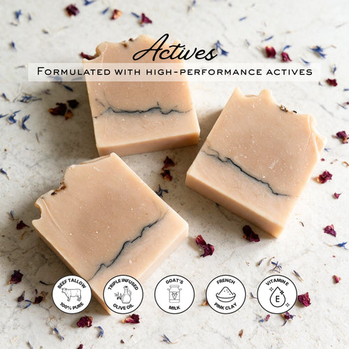 English Rose - Soothing and Sensitive Triple Infused Tallow Bar Soap